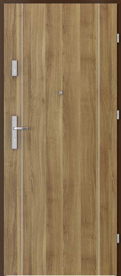 Uși de interior pentru intrare în apartament OPAL Plus inserții 1 Finisaj Portasynchro 3D *** Acacia auriu