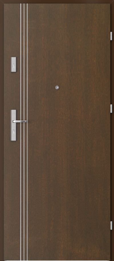 Interior entrance doors AGATE Plus Marquetry 3 Natural satin veneer **** Mocca