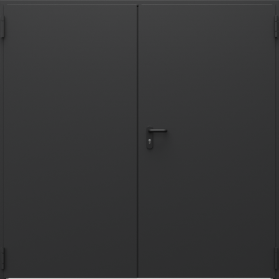 Technické dvere Steel EI 30 double  Polyesterová farba Premium *****  Čierna štruktúra