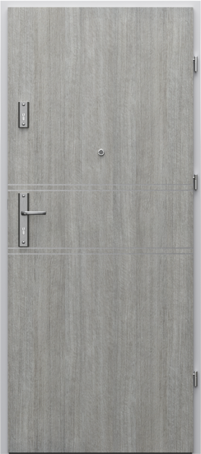 Uși de interior pentru intrare în apartament OPAL Plus inserții 4 Portalamino**** Stejar Argintiu