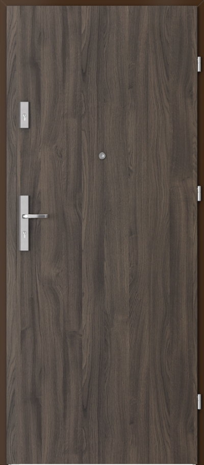 Uși de interior pentru intrare în apartament OPAL Plus plină Finisaj Portasynchro 3D *** Stejar închis