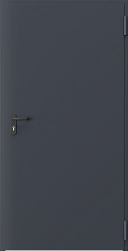 Drzwi techniczne Steel EI 60 Pełne Farba Poliestrowa Premium ***** Antracyt struktura 