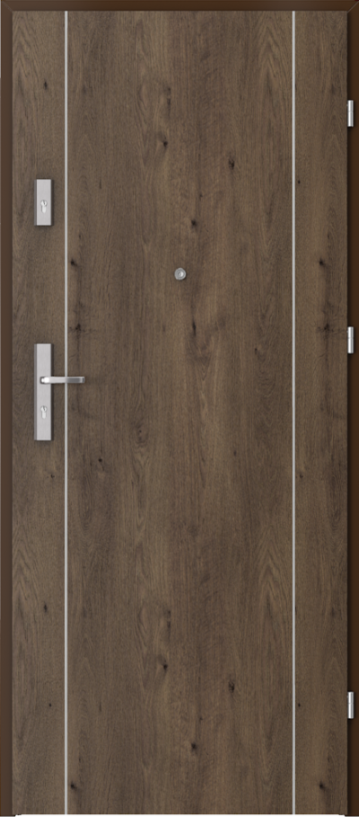 Uși de interior pentru intrare în apartament OPAL Plus inserții 1 Finisaj Portaperfect 3D **** Stejar Sudic