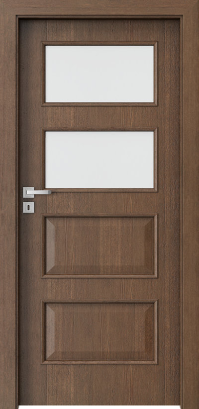 Interior doors Natura CLASSIC 5.3 Natural satin veneer **** Dark Brown Oak