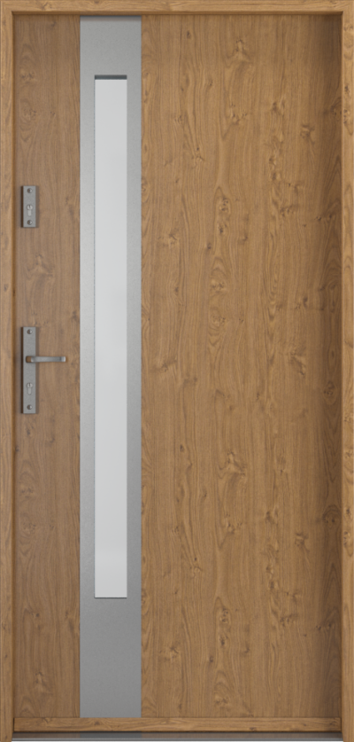 Exterior entrance doors Steel SAFE RC3 Thermo  Metal laminated PVC sheet ***** Winchester Oak