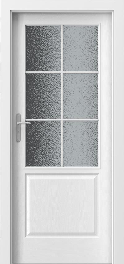 Interiérové dvere VIEDEŇ
 2/3 sklo s rámčekom Lak Standard *** Biela 
