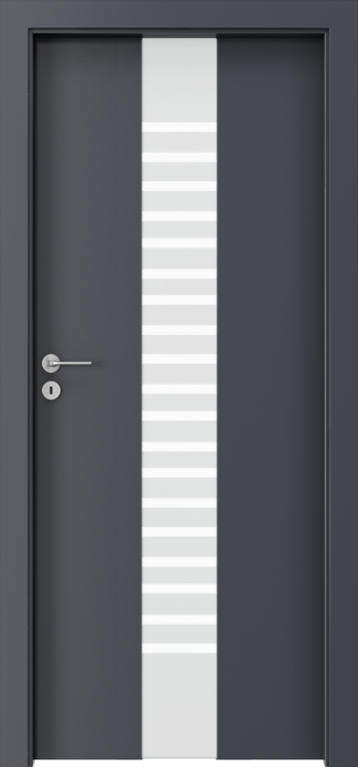 Beltéri ajtók Porta FOCUS 2.0 szyba "drabinka" CPL HQ 0.2 laminát ***** Antracit HPL CPL