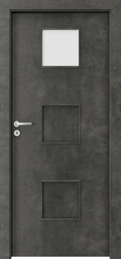 Interiérové dveře Porta FIT C.1 Laminát CPL HQ 0,2 ***** Beton Tmavý