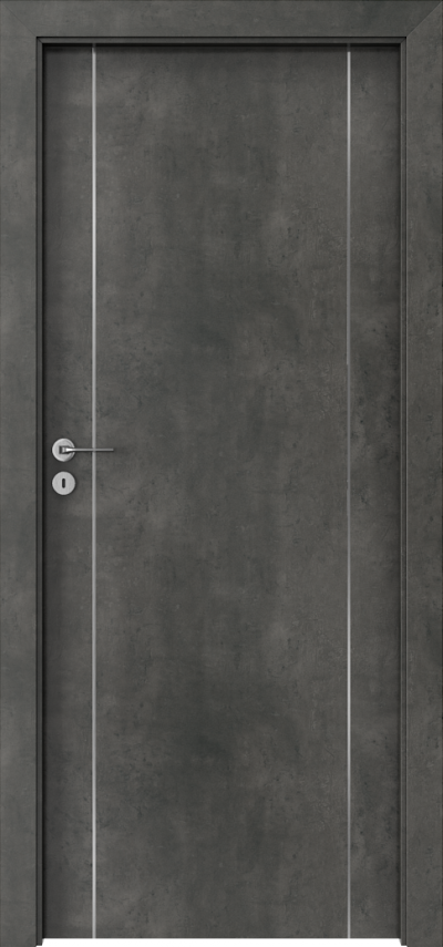 Interior doors Porta LINE A.1 CPL HQ 0.2 veneer ***** Concrete Dark