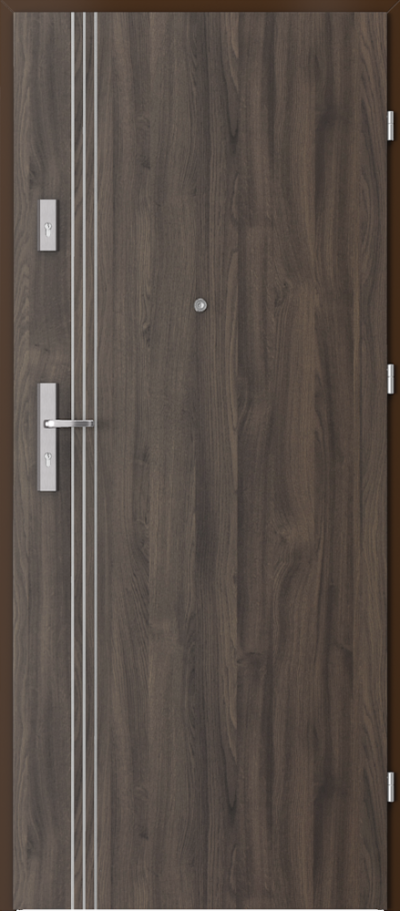 Uși de interior pentru intrare în apartament OPAL Plus inserții 3 Finisaj Portasynchro 3D *** Stejar închis