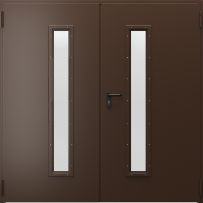 Technické dvere Steel EI 30 double  Polyesterová farba Premium ***** Hnedá 