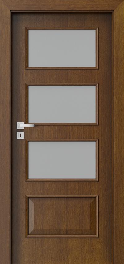 Interior doors Natura CLASSIC 5.4 Natural satin veneer **** Tabacco