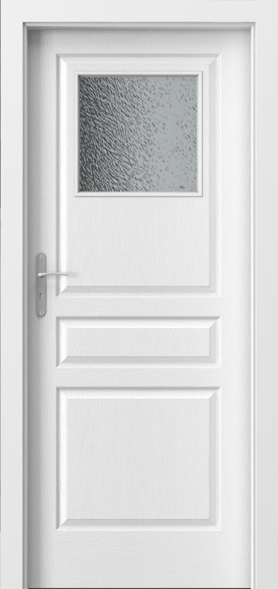 Interiérové dveře VÍDEŇ 1/3 sklo Lak Standard *** Bílá