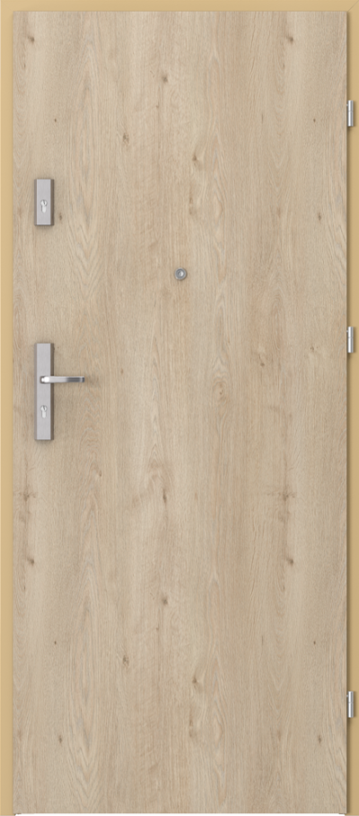 Uși de interior pentru intrare în apartament AGAT Plus plină Finisaj Portaperfect 3D **** Stejar Clasic