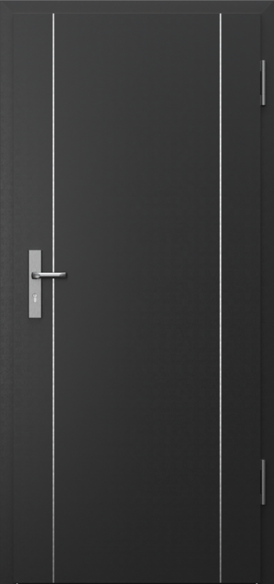 Technical doors INNOVO 42 dB Intarsje 9 CPL HQ 0,7 laminate ****** Black
