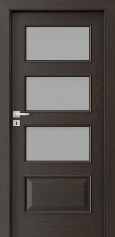 Interior doors Natura CLASSIC 5.3 Natural select veneer **** Dark Walnut