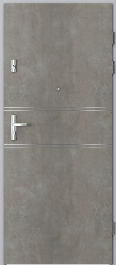 Uși de interior pentru intrare în apartament QUARTZ inserții 4 Finisaj CPL HQ 0.2 ***** Ciment deschis