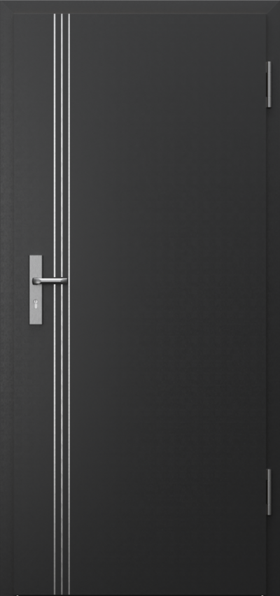 Technical doors INNOVO 42 dB Intarsje 9 CPL HQ 0.2 veneer ***** Black