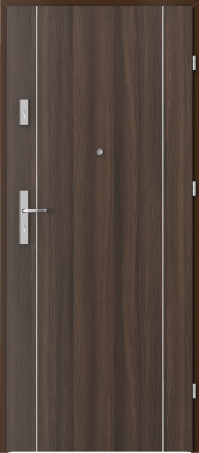 Drzwi wejściowe do mieszkania AGAT Plus intarsje 1