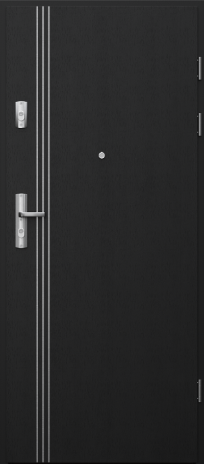 Beltéri bejárati ajtók GRÁNIT Intarzia 3 Select természetes furnér **** Fekete