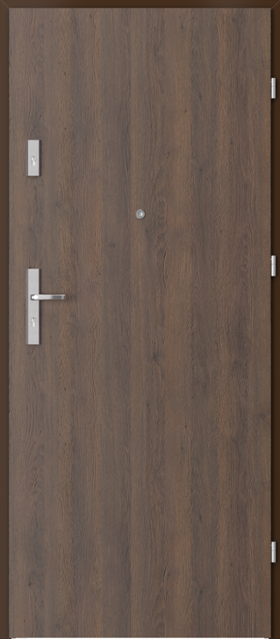 Drzwi wejściowe do mieszkania OPAL Plus pełne - pionowy układ okleiny