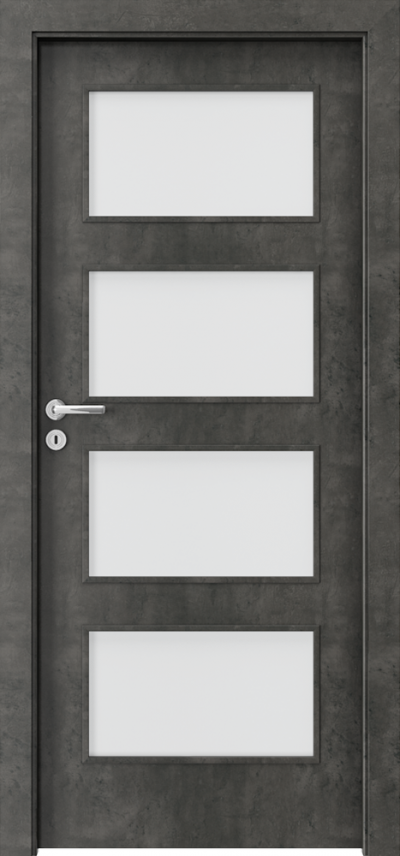Interior doors Porta FIT H.4 CPL HQ 0.2 veneer ***** Concrete Dark