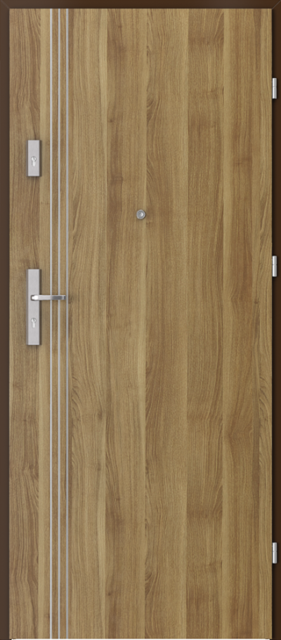 Uși de interior pentru intrare în apartament OPAL Plus inserții 3 Finisaj Portasynchro 3D *** Acacia auriu
