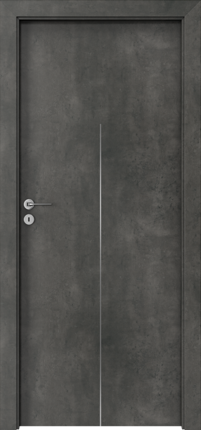 Interior doors Porta LINE H.1 CPL HQ 0.2 veneer ***** Concrete Dark