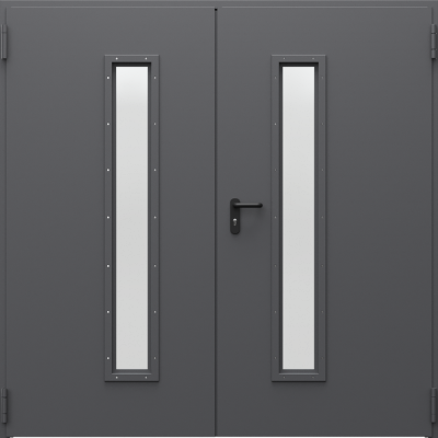 Technical doors Steel EI 30 double  Premium polyester paint ***** Anthracite Structure