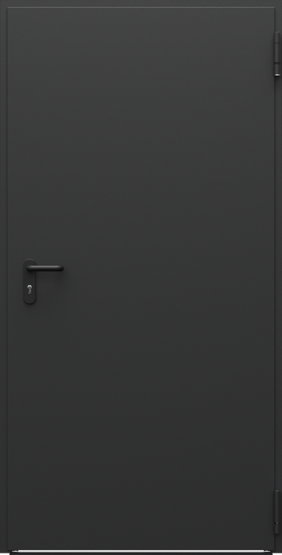 Technické dvere Kovové EI 60  Polyesterová farba Premium *****  Čierna štruktúra