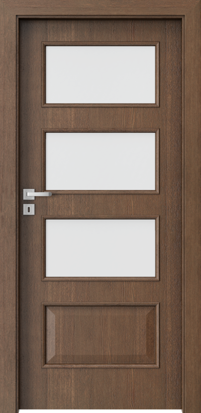 Interior doors Natura CLASSIC 5.4 Natural satin veneer **** Dark Brown Oak