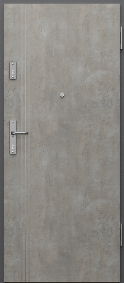 Uși de interior pentru intrare în apartament EXTREME RC4 inserții 3 Finisaj CPL HQ 0.2 ***** Ciment deschis