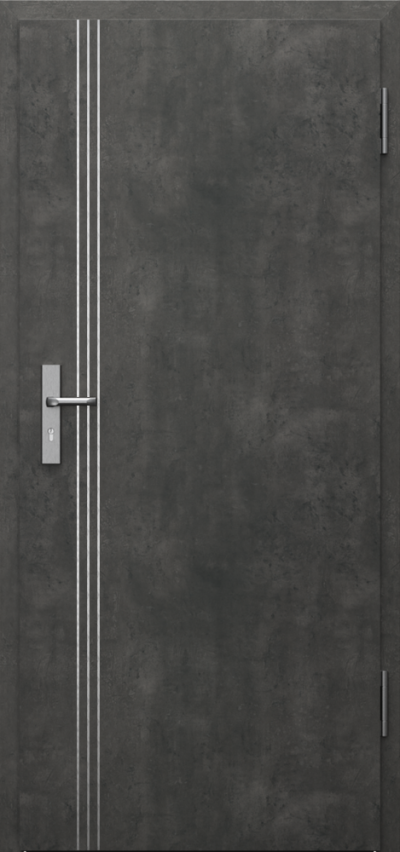 Technical doors INNOVO 42 dB Intarsje 9 CPL HQ 0.2 veneer ***** Concrete Dark