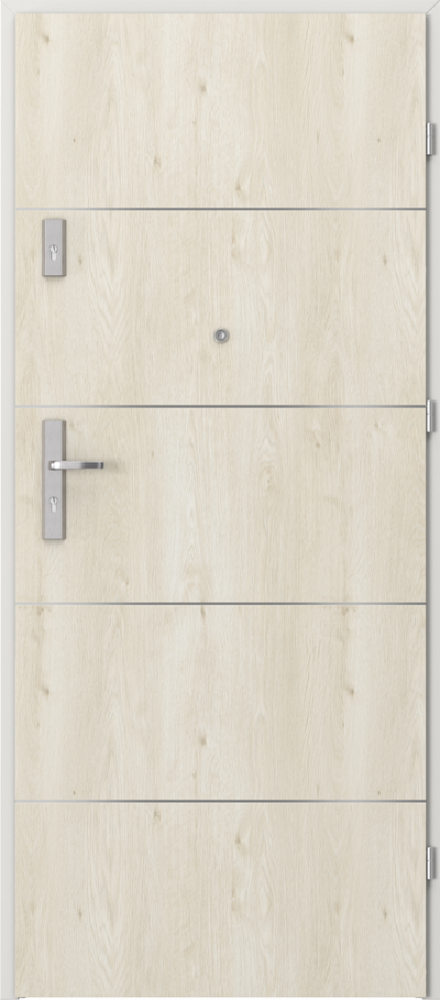 Uși de interior pentru intrare în apartament OPAL Plus inserții 6 Finisaj Portaperfect 3D **** Stejar Scandinav