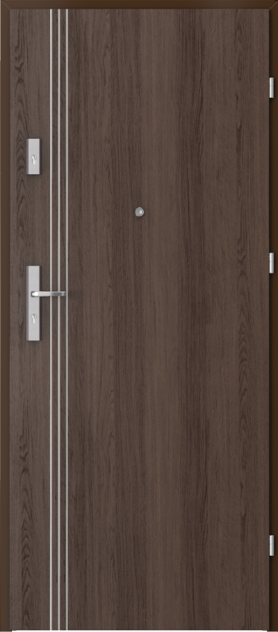 Uși de interior pentru intrare în apartament OPAL Plus inserții 3 Finisaj Portaperfect 3D **** Stejar Havana