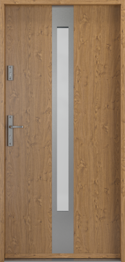 Exterior entrance doors Steel SAFE RC2 Thermo  Metal laminated PVC sheet ***** Winchester Oak